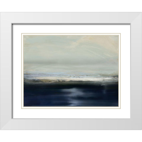 Land and Sky II White Modern Wood Framed Art Print with Double Matting by Messina, Jake