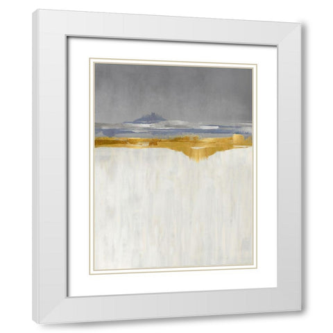 Gold and Silver II White Modern Wood Framed Art Print with Double Matting by Messina, Jake