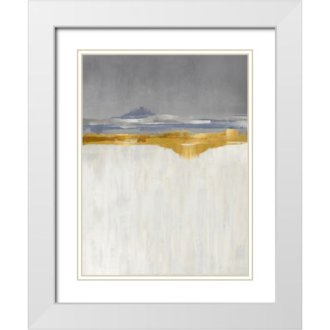 Gold and Silver II White Modern Wood Framed Art Print with Double Matting by Messina, Jake