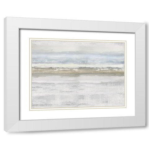 Sublte Movement White Modern Wood Framed Art Print with Double Matting by Messina, Jake