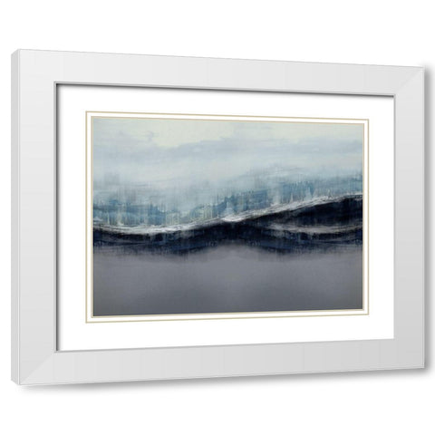 Ascending Gray White Modern Wood Framed Art Print with Double Matting by Messina, Jake