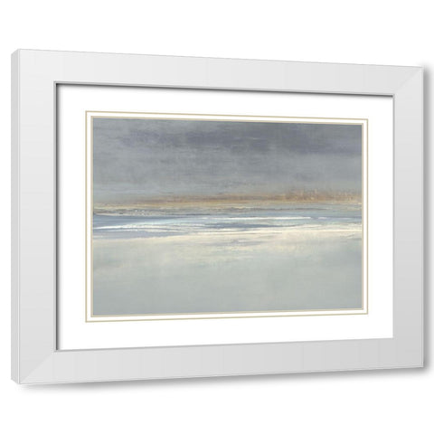 Horizon View White Modern Wood Framed Art Print with Double Matting by Messina, Jake