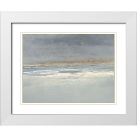Horizon View White Modern Wood Framed Art Print with Double Matting by Messina, Jake