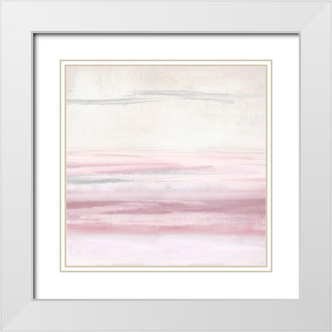Blush Perspective II White Modern Wood Framed Art Print with Double Matting by Messina, Jake