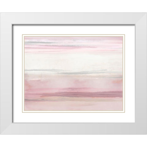 Blush Perspective III White Modern Wood Framed Art Print with Double Matting by Messina, Jake