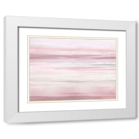 Blush Perspective IV White Modern Wood Framed Art Print with Double Matting by Messina, Jake