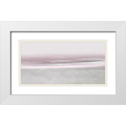 Blush Reflection White Modern Wood Framed Art Print with Double Matting by Messina, Jake