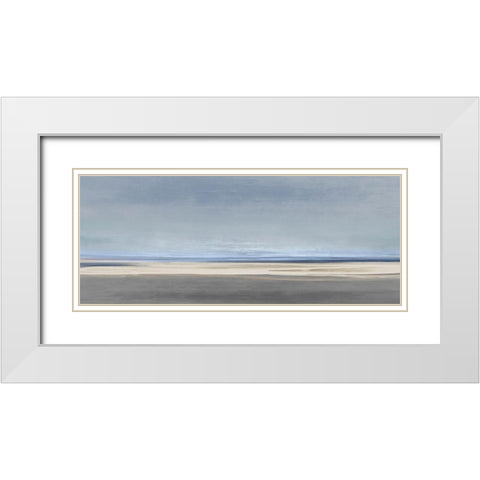 Blue Light White Modern Wood Framed Art Print with Double Matting by Messina, Jake