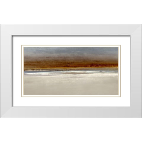 Evening Glow White Modern Wood Framed Art Print with Double Matting by Messina, Jake