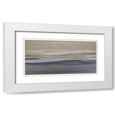 Aura White Modern Wood Framed Art Print with Double Matting by Messina, Jake