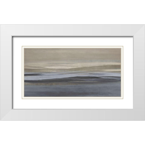 Aura White Modern Wood Framed Art Print with Double Matting by Messina, Jake