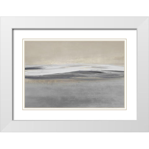 Reflective I White Modern Wood Framed Art Print with Double Matting by Messina, Jake