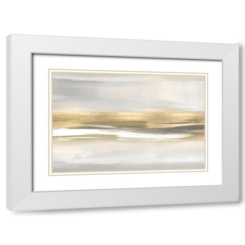 Highlight Gold I White Modern Wood Framed Art Print with Double Matting by Messina, Jake