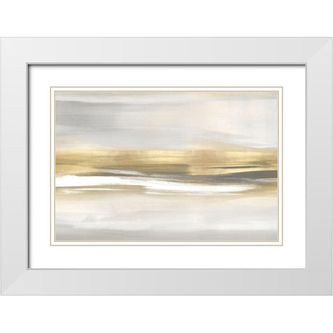 Highlight Gold I White Modern Wood Framed Art Print with Double Matting by Messina, Jake