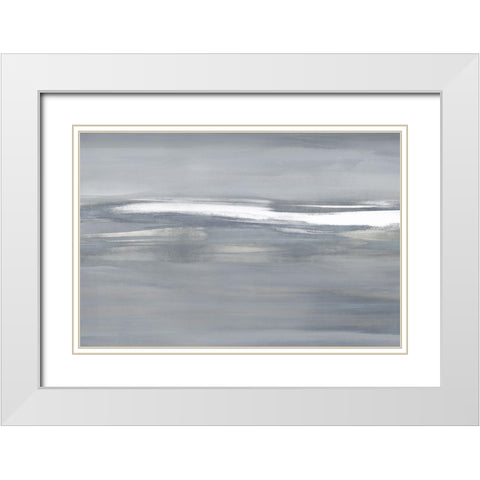 Highlight on Gray I White Modern Wood Framed Art Print with Double Matting by Messina, Jake