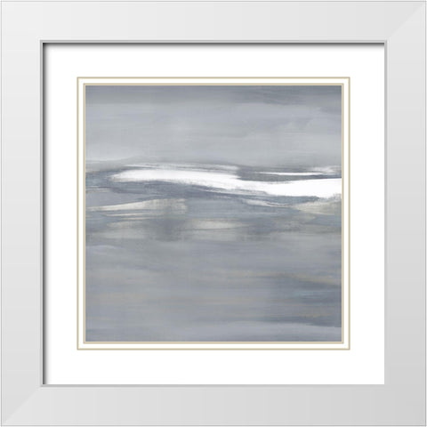 Highlight on Gray II White Modern Wood Framed Art Print with Double Matting by Messina, Jake
