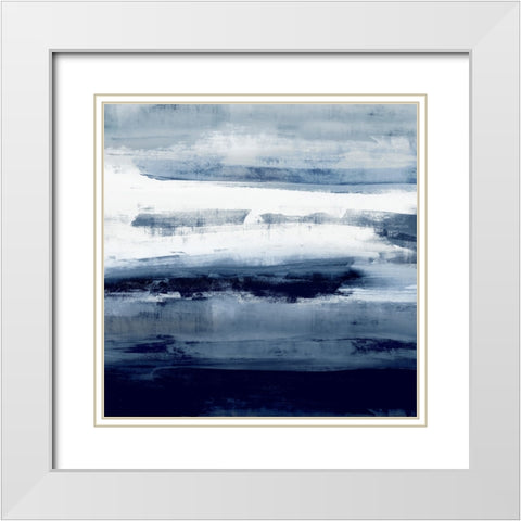 Indigo Passage II White Modern Wood Framed Art Print with Double Matting by Messina, Jake
