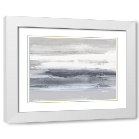 Gray Passage I White Modern Wood Framed Art Print with Double Matting by Messina, Jake