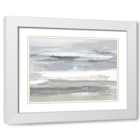 Neutral Passage White Modern Wood Framed Art Print with Double Matting by Messina, Jake