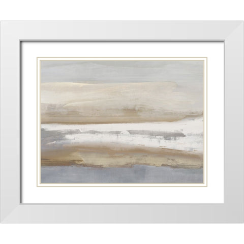 Vista Neutral White Modern Wood Framed Art Print with Double Matting by Messina, Jake