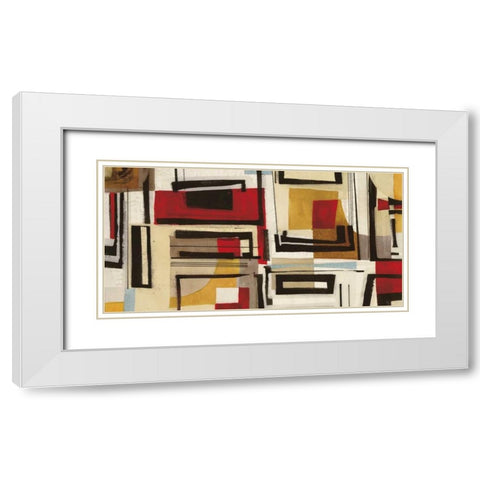 Geometry White Modern Wood Framed Art Print with Double Matting by Gillen, Sophie