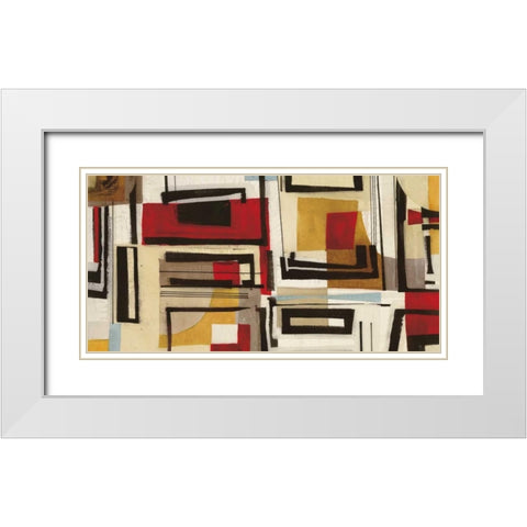 Geometry White Modern Wood Framed Art Print with Double Matting by Gillen, Sophie
