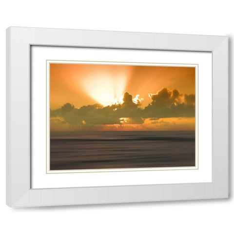 USA, Hawaii, Kauai, sunset White Modern Wood Framed Art Print with Double Matting by Plank, Savanah