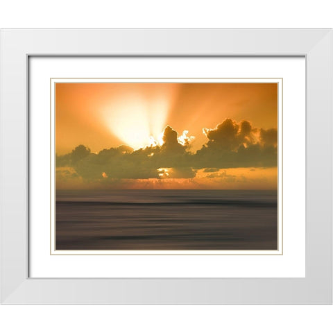 USA, Hawaii, Kauai, sunset White Modern Wood Framed Art Print with Double Matting by Plank, Savanah
