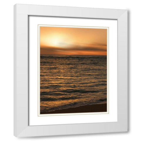 USA, Hawaii, Kauai, sunset White Modern Wood Framed Art Print with Double Matting by Plank, Savanah