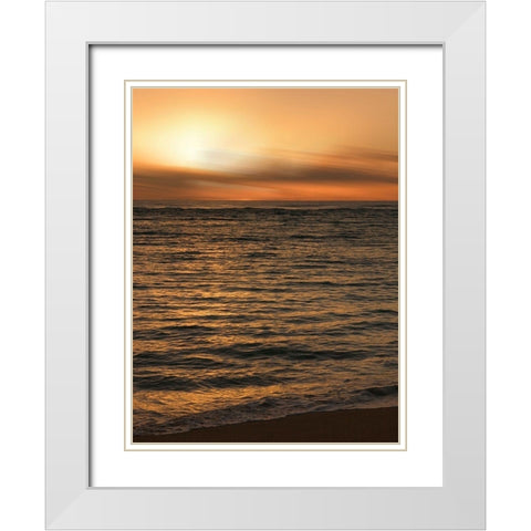 USA, Hawaii, Kauai, sunset White Modern Wood Framed Art Print with Double Matting by Plank, Savanah