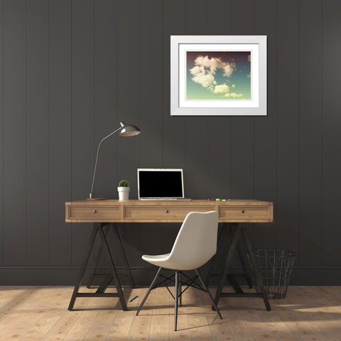 Cloud Formations White Modern Wood Framed Art Print with Double Matting by Plank, Savanah