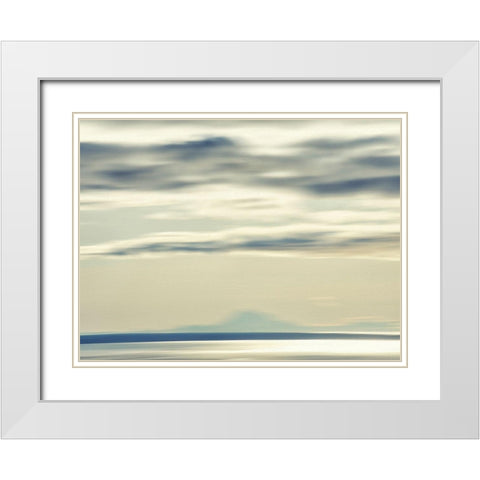 Cloud Formations White Modern Wood Framed Art Print with Double Matting by Plank, Savanah