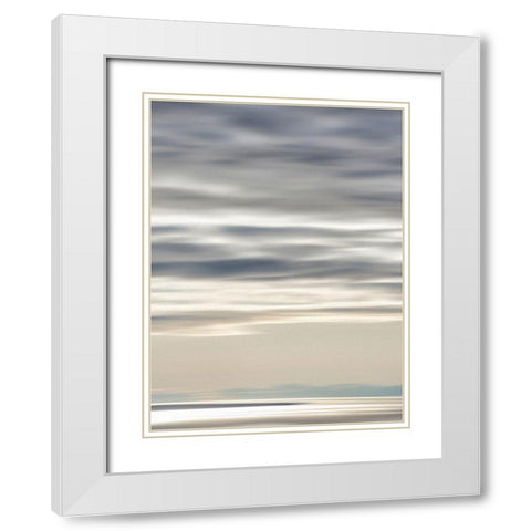 Cloud Formations White Modern Wood Framed Art Print with Double Matting by Plank, Savanah