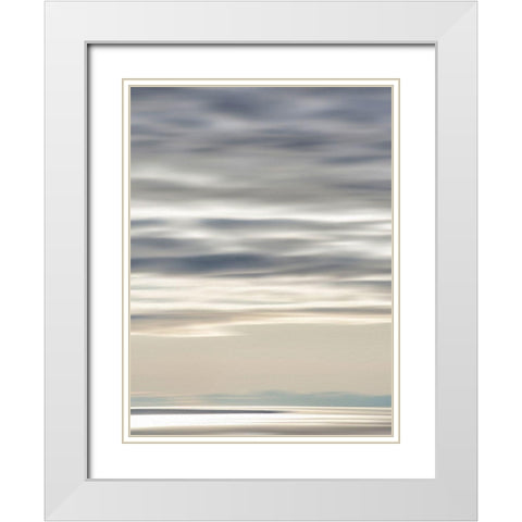 Cloud Formations White Modern Wood Framed Art Print with Double Matting by Plank, Savanah