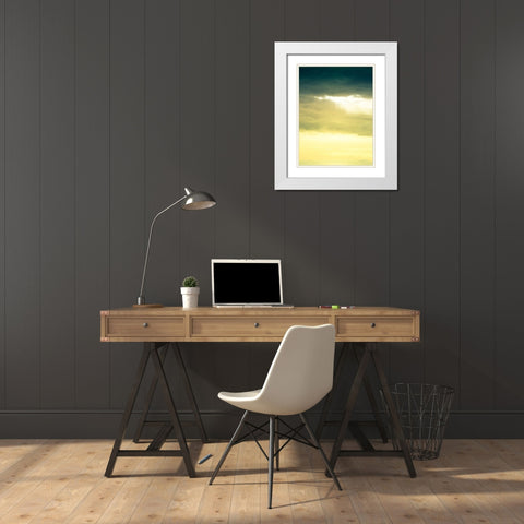 Cloud Formations White Modern Wood Framed Art Print with Double Matting by Plank, Savanah