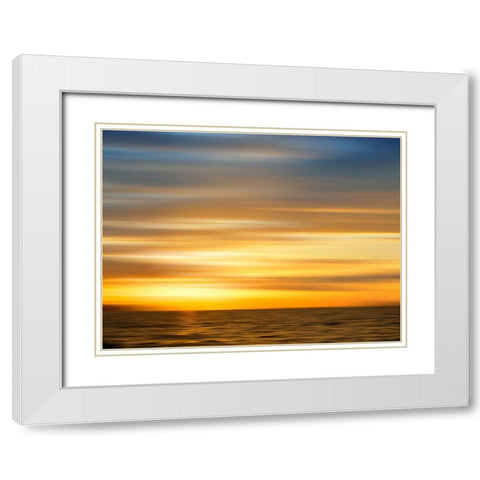 Ketchikan sunset White Modern Wood Framed Art Print with Double Matting by Plank, Savanah