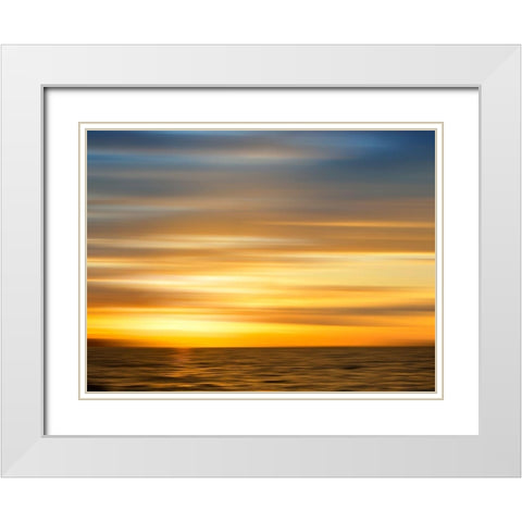 Ketchikan sunset White Modern Wood Framed Art Print with Double Matting by Plank, Savanah