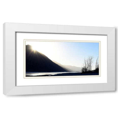 Knik River White Modern Wood Framed Art Print with Double Matting by Plank, Savanah