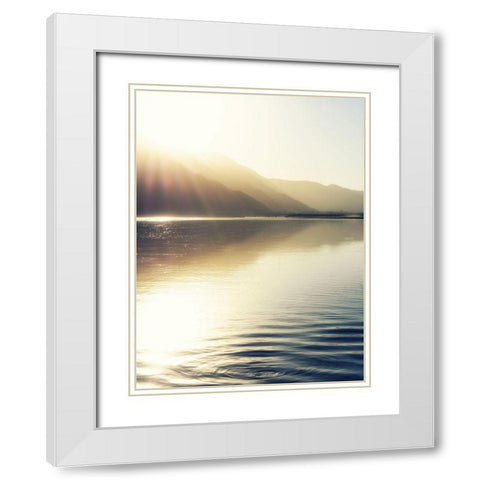 Knik River scenic White Modern Wood Framed Art Print with Double Matting by Plank, Savanah