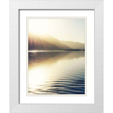 Knik River scenic White Modern Wood Framed Art Print with Double Matting by Plank, Savanah