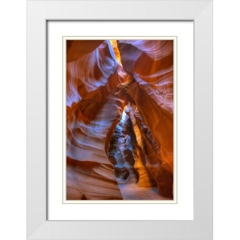 Antelope Canyon Arizona White Modern Wood Framed Art Print with Double Matting by Bennion, Scott