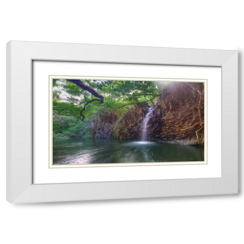 Eastward in Eden White Modern Wood Framed Art Print with Double Matting by Bennion, Scott