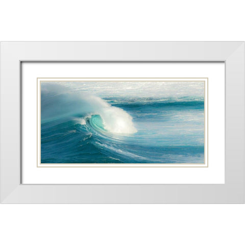 Jaws - Maui White Modern Wood Framed Art Print with Double Matting by Bennion, Scott