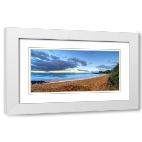 Little Beach - Maui White Modern Wood Framed Art Print with Double Matting by Bennion, Scott
