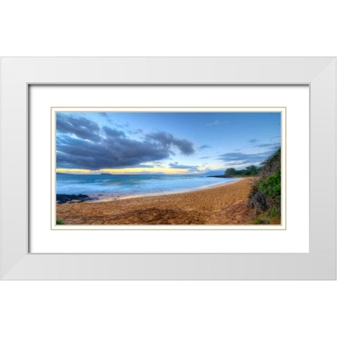 Little Beach - Maui White Modern Wood Framed Art Print with Double Matting by Bennion, Scott