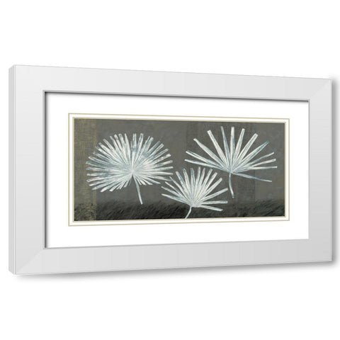 Three Palmettos White Modern Wood Framed Art Print with Double Matting by Peterson, Steve