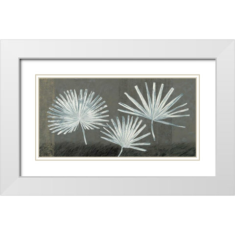 Three Palmettos White Modern Wood Framed Art Print with Double Matting by Peterson, Steve