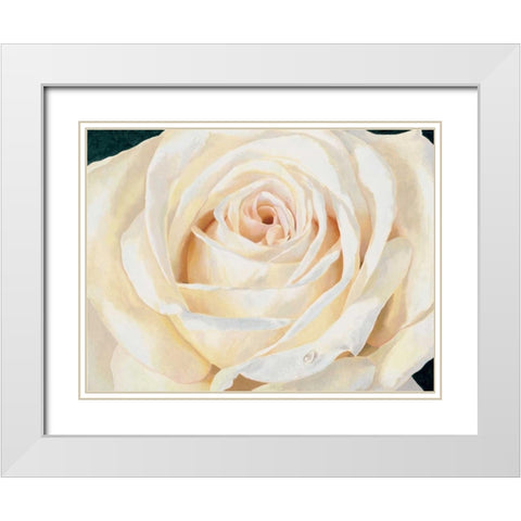 Eleganza White Modern Wood Framed Art Print with Double Matting by Re, Stefania