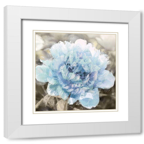 Solo Blue I White Modern Wood Framed Art Print with Double Matting by Sullivan, Shawna