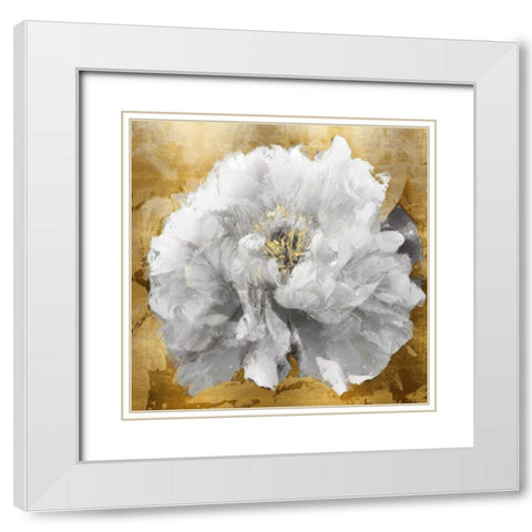 Solo on Gold II White Modern Wood Framed Art Print with Double Matting by Sullivan, Shawna
